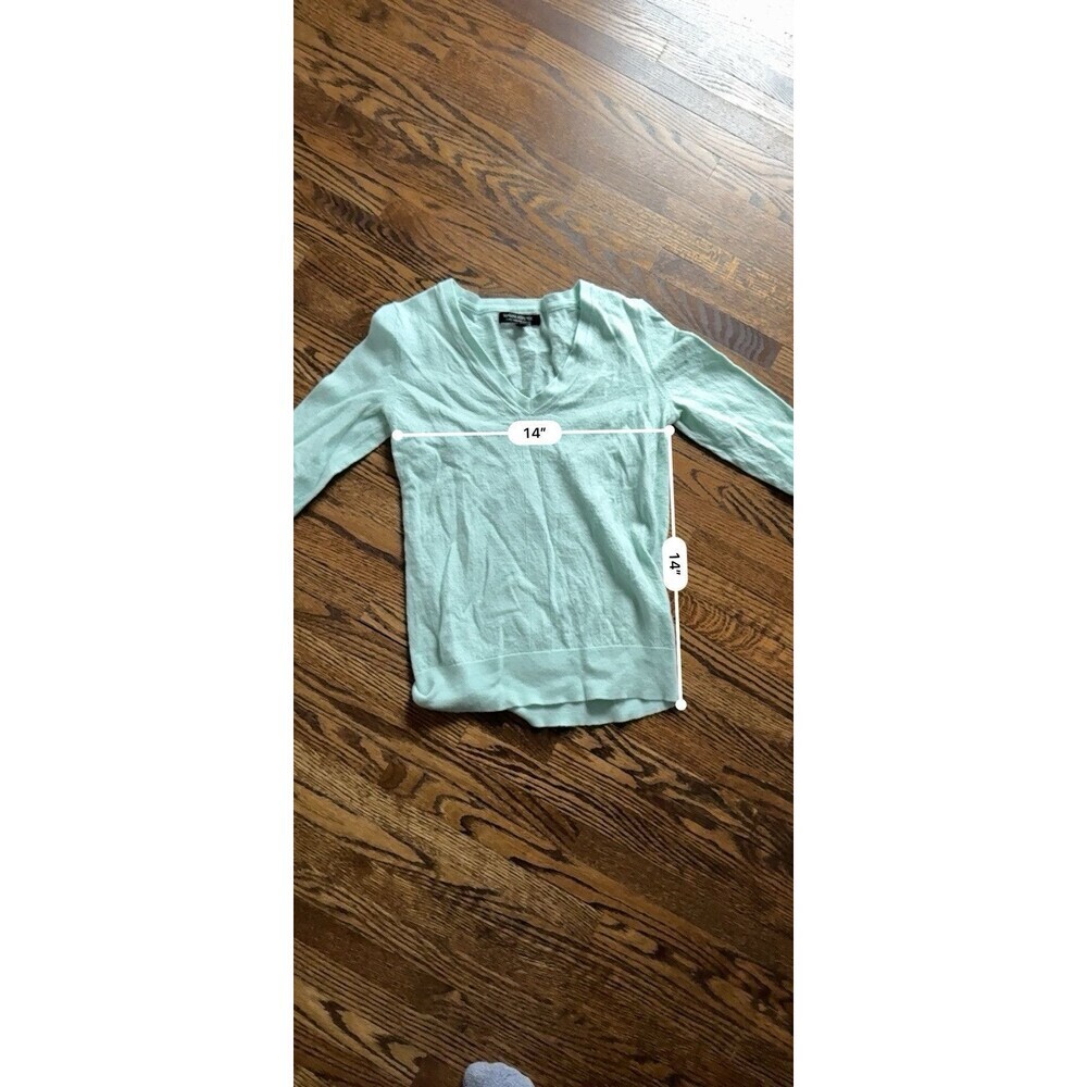 Banana Republic Women's Sweater Size S Light Green 100% Merino Wool Long Sleeve - Picture 5 of 6